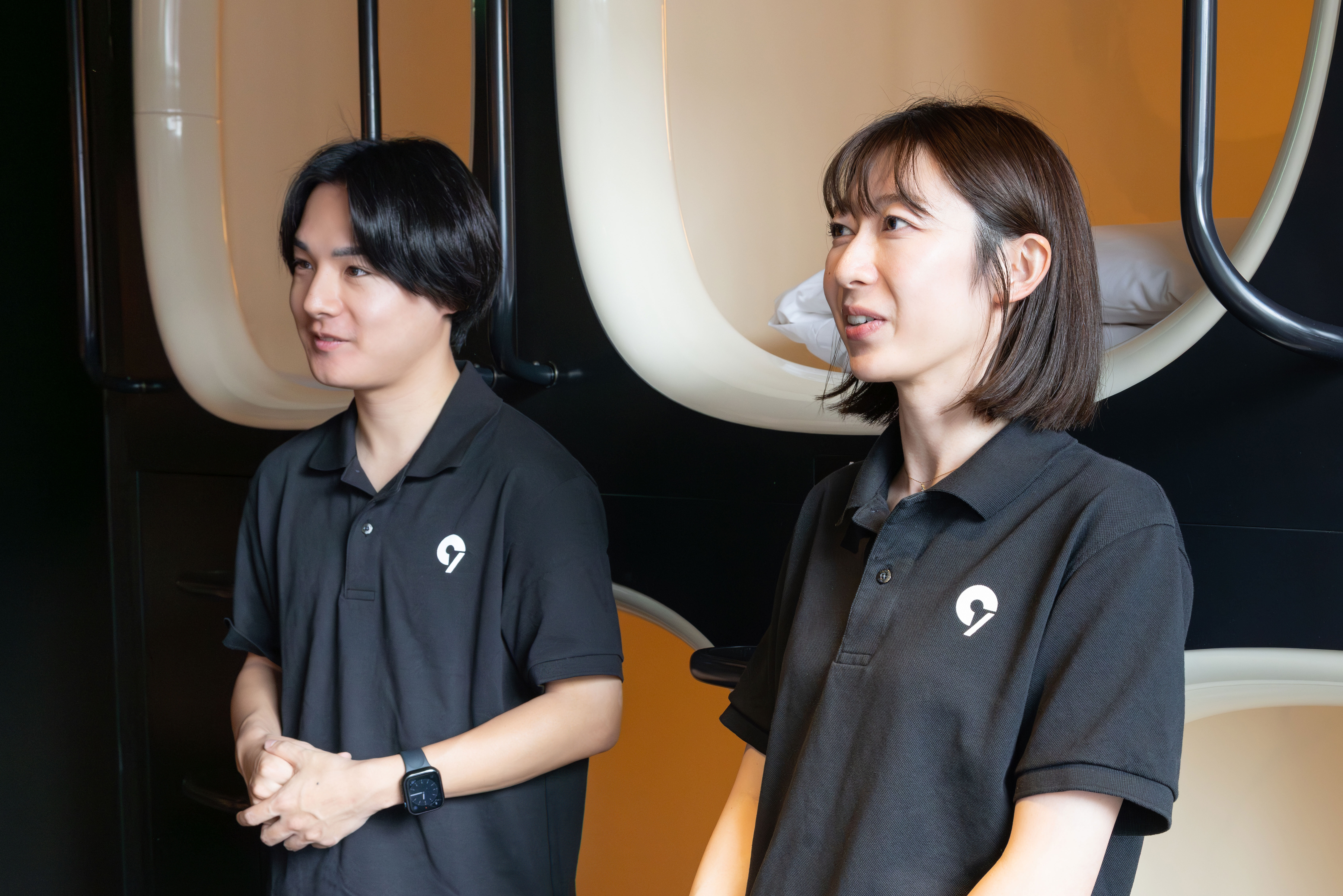 ホテル事業部の小笠原成美さん,ホテル運営本部の岩永洸さん