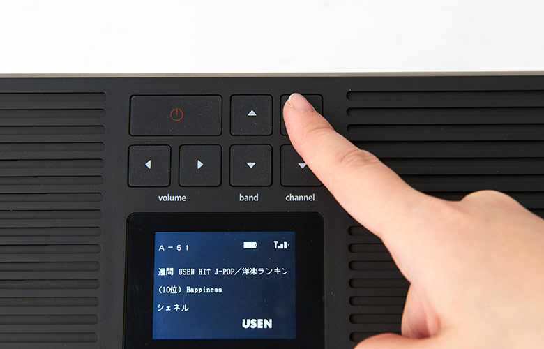 USENオリジナル・リモコンスピーカー 操作ボタン