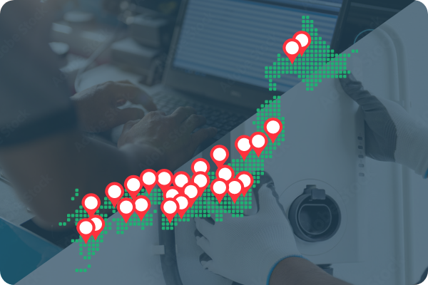 全国約100拠点の圧倒的ネットワーク⼒