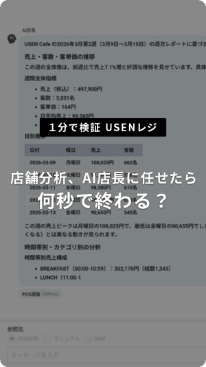店舗分析、AI店長に任せたら何秒で終わる？