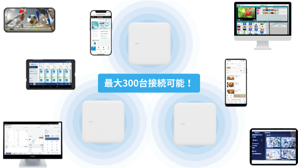 最大300台接続可能！